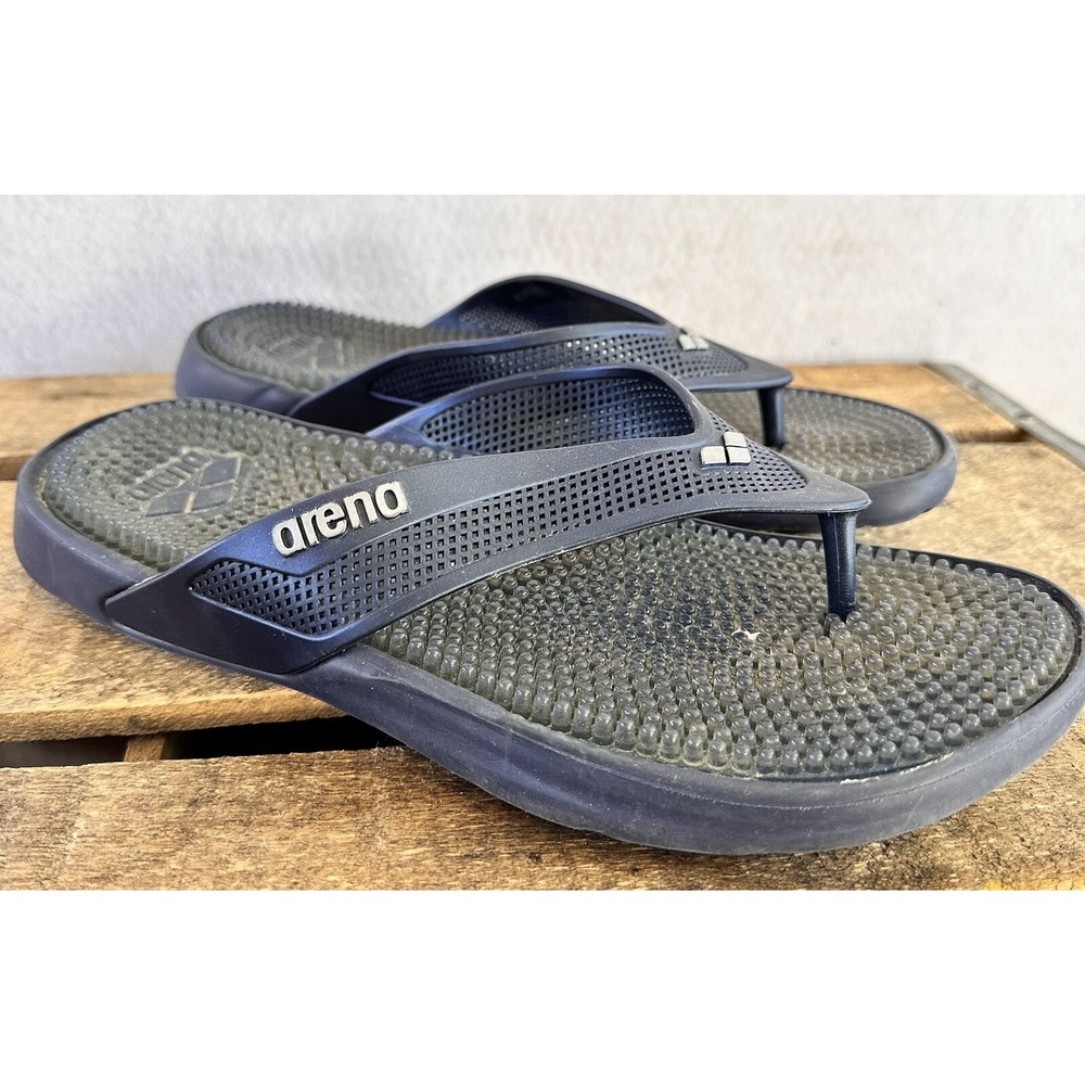 Arena Flip Flops Summer Slides Sz 7 Men’s Blue Comfort Made in Italy